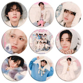 SKZ Tinplate Badge Round Mirror Keychain