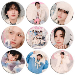 SKZ Tinplate Badge Round Mirror Keychain