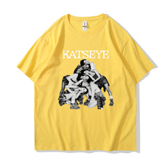 KATSEYE Pattern Print Crewneck T-Shirt
