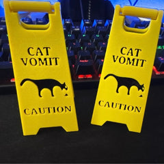 Cat Vomiting Sign Ornament