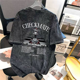 CHECKMATE TOUR Crew Neck Cotton Washed Tee