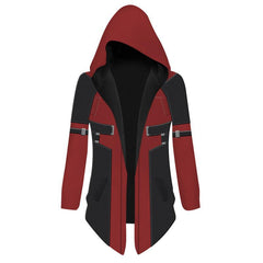 Unisex Casual Comic 3d Print Mid Length Trench Coat