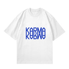 Casual KARMA Album Logo Print Crew Neck T-Shirt