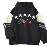 Trendy KPOP Star Logo Print Loose Hoodie