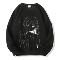 Anime Loose Crew Neck Sweatshirt