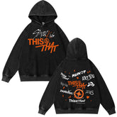 SKZ This & That Tracklist Print Washed Hoodie Top