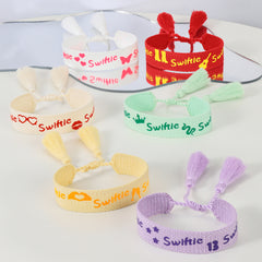 Swiftie Handwoven Fringed Bracelet