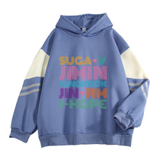 Versatile Kpop Loose Letter Pullover Casual Hoodie