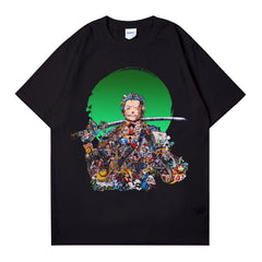 Leisure Zoro Luffy Printed Short-sleeved T-shirt