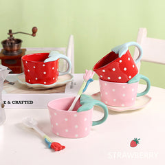 Strawberry and leaf Mug