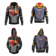 Unisex Comic Digital Printed Loose Hoodie
