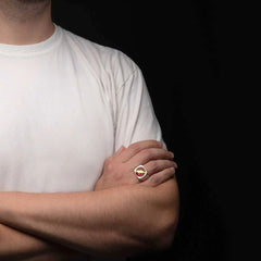 Unique Men's Flash Open Ring