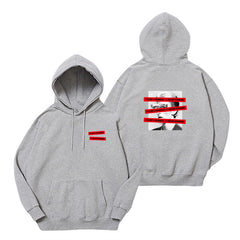 Trendy Graphic Printed Loose Pullover Hoodie