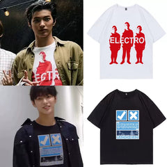 KEONHO Style Cotton Crew Neck Printed T-shirt
