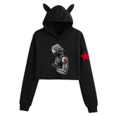 Women's Bucky Cat Ears Cropped Hoodie