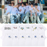 SION JAEHEE YUSHI Graffiti Print Short-sleeved T-shirt