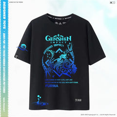 Casual Furina Game Graphic Cotton T-Shirt