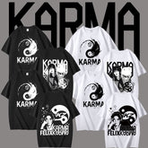 Skz Karma Graphic Print Summer Short Sleeve T-Shirt