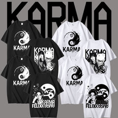 Skz Karma Graphic Print Summer Short Sleeve T-Shirt