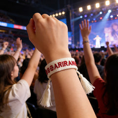 ARIRANG Embroidered Letter Fringed Bracelet