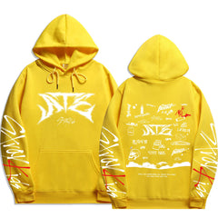 KPOP ATE Graphic Print Drawstring Hoodie