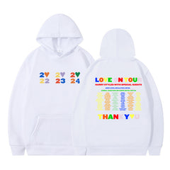 Casual Letter Printed Pullover Loose Hoodie