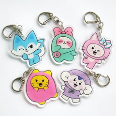 KPOP Cartoon Double-sided Acrylic Keychain