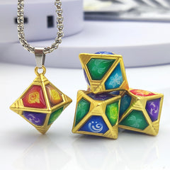 Seven Elements 3D Summon Dice Necklace
