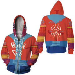 Unisex Spider Universe Digital Print Loose Hoodie