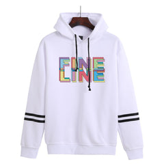 Unisex Casual Letter Loose Hoodie