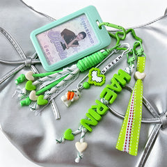 NJZ Card Holder Pendant Bag Charm