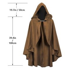 Retro Medieval Hooded Cape Costume