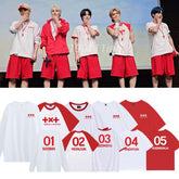 KPOP TXT Letter Round Neck Short-sleeved T-shirt