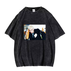 SKZ THIS & THAT Poster Print Round Neck Washed T-shirt