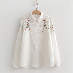 Women's Double-layer Embroidered Shirt