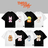 SKZ Doll Print Casual Short-sleeved T-shirt