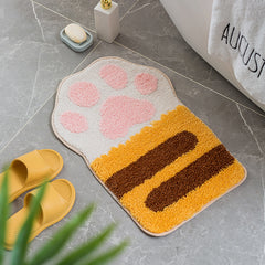 2 Different Colors Little CAT Paw BATH MAT