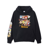 SKZ Pattern Printed Pullover Hoodie