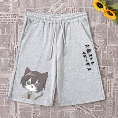 Casual Anime Logo Loose Shorts