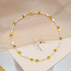 Devil's Eye Pearl Necklace