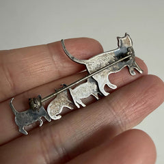 Cute Cat Family Brooch Pin