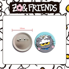 GD ZOA Badge Mirror Keychain Set