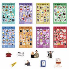 8 Styles Friends Waterproof Decorative Stickers