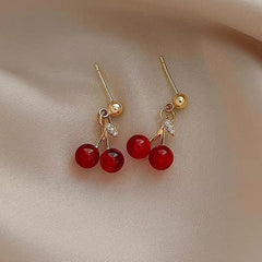 Versatile Red Cherry Earrings