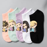 Casual Anime Candy Color Boat Socks