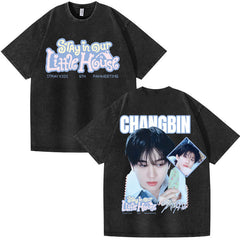 SKZ STAY in Our Little House Print Washed Tee