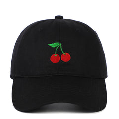 Cherry Embroidered Baseball Cap