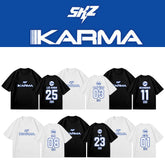 Casual KARMA Album Logo Print Short Sleeve Top
