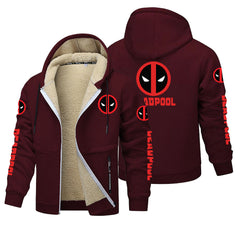 DEADPOOL Velvet Liner Winter Zipper Coat
