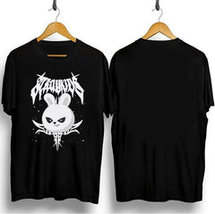 Kpop Cartoon Black Short-sleeved T-shirt Top